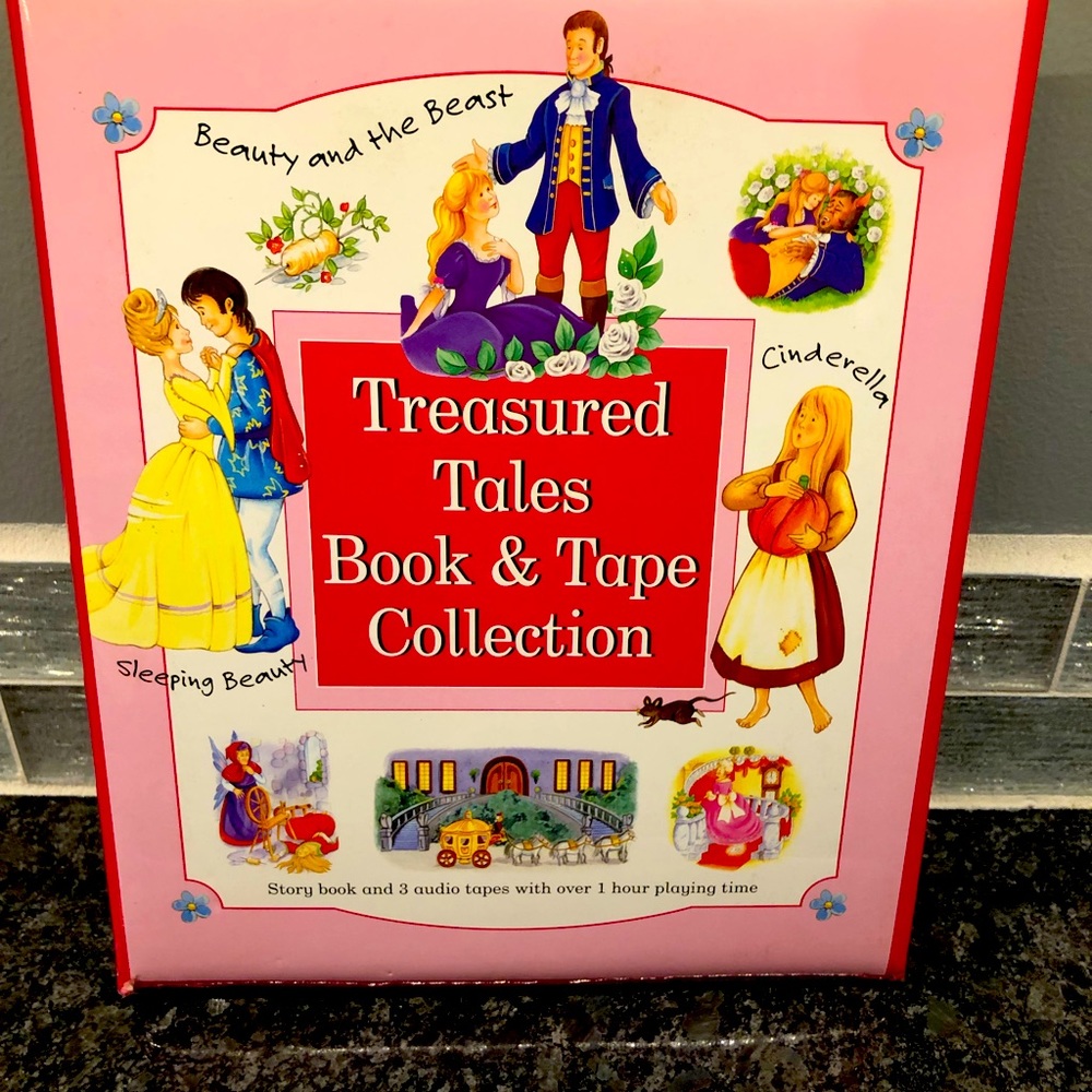 Treasured Tales Book & Cassette Tape Set:  Sleeping Beauty, Cinderella, etc, EUC